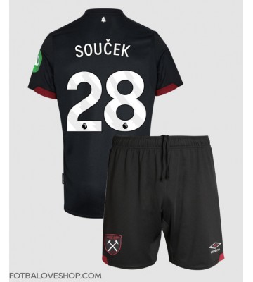 West Ham United Tomas Soucek #28 Dětské Venkovní Dres 2024-25 Krátký Rukáv (+ trenýrky)